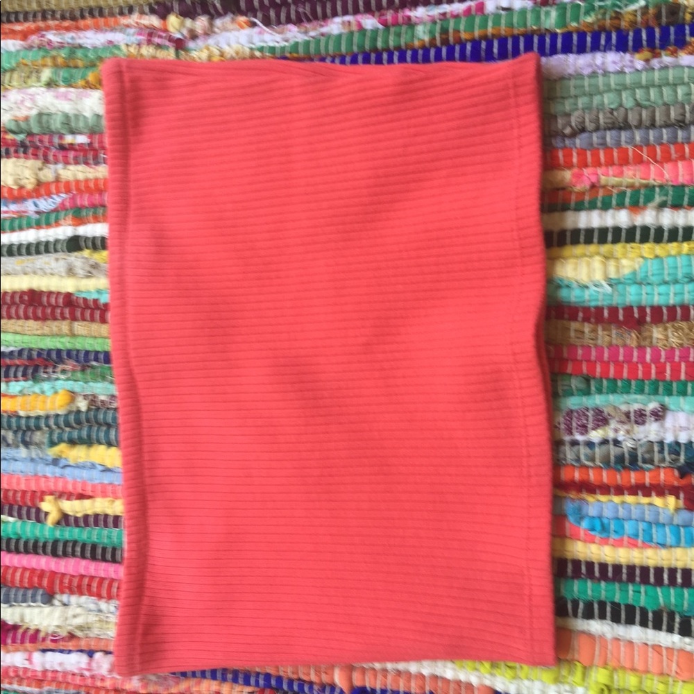 coral urban outfitters tube top
